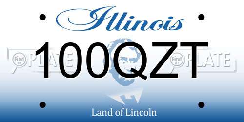 100QZT Illinois License Plate