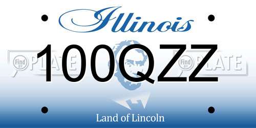100QZZ Illinois License Plate