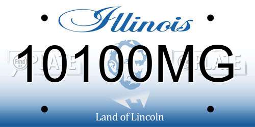10100MG Illinois License Plate
