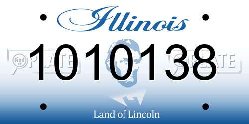 1010138 Illinois License Plate