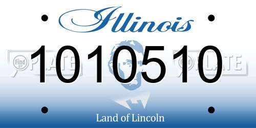 1010510 Illinois License Plate