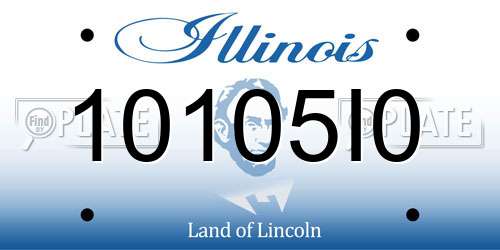 10105I0 Illinois License Plate