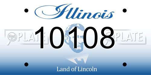 10108 Illinois License Plate