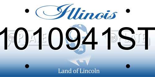 1010941ST Illinois License Plate