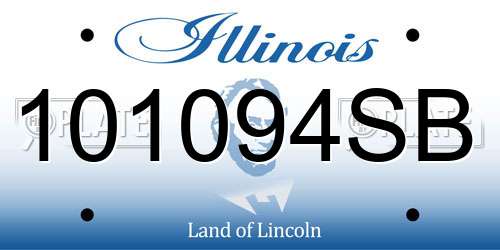 101094SB Illinois License Plate
