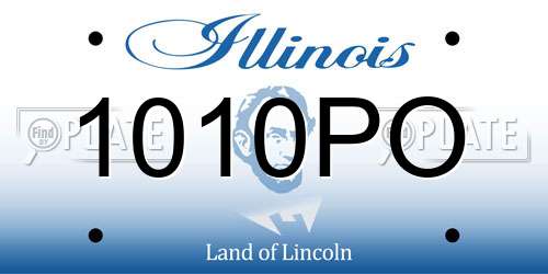1010PO Illinois License Plate