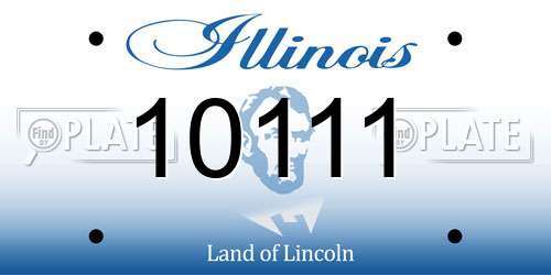 10111 Illinois License Plate