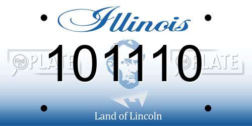 101110 Illinois License Plate