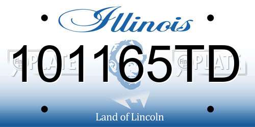 101165TD Illinois License Plate