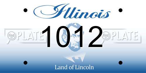 1012 Illinois License Plate