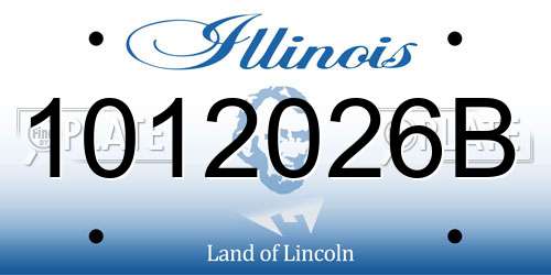 1012026B Illinois License Plate