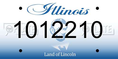 1012210 Illinois License Plate