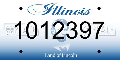1012397 Illinois License Plate
