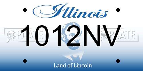 1012NV Illinois License Plate