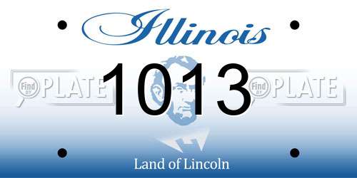 1013 Illinois License Plate