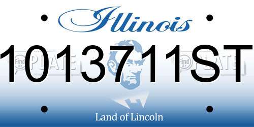 1013711ST Illinois License Plate