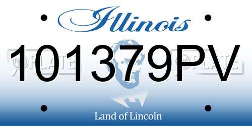 101379PV Illinois License Plate