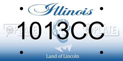 1013CC Illinois License Plate