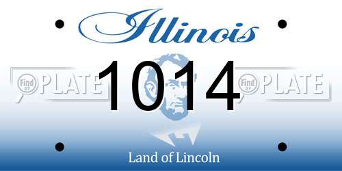 1014 Illinois License Plate