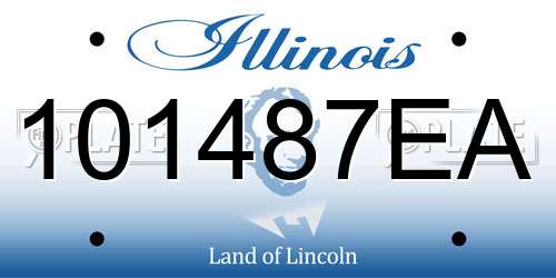 101487EA Illinois License Plate