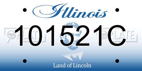 101521C Illinois License Plate