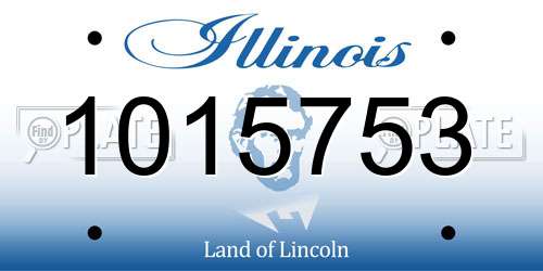 1015753 Illinois License Plate
