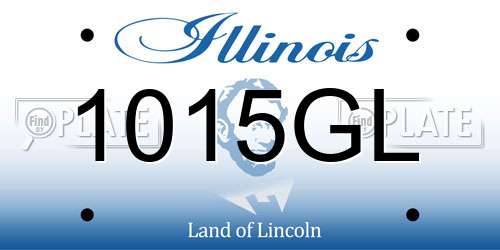 1015GL Illinois License Plate