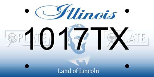 1017TX Illinois License Plate