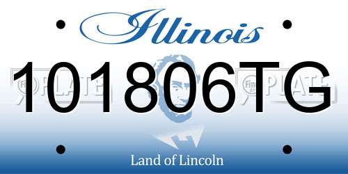 101806TG Illinois License Plate