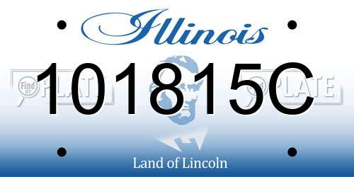101815C Illinois License Plate