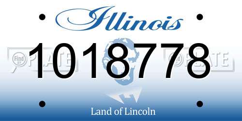 1018778 Illinois License Plate