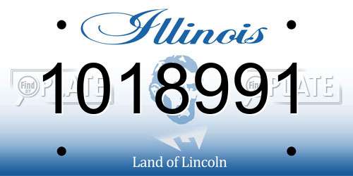 1018991 Illinois License Plate