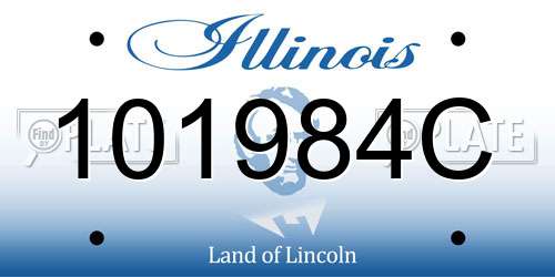 101984C Illinois License Plate