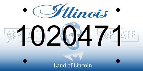 1020471 Illinois License Plate
