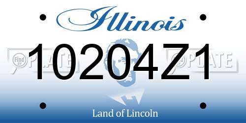 10204Z1 Illinois License Plate