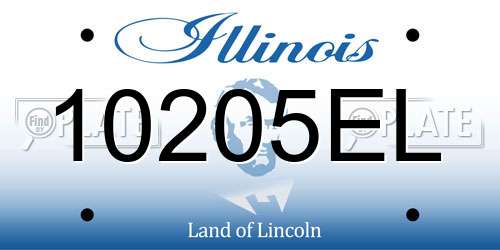 10205EL Illinois License Plate