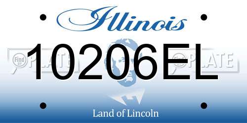 10206EL Illinois License Plate