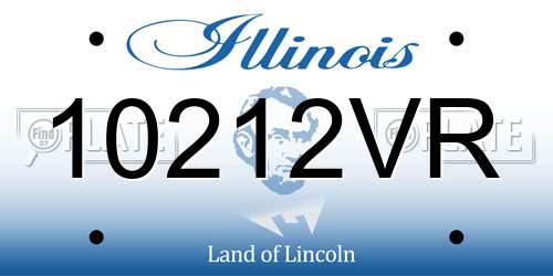 10212VR Illinois License Plate