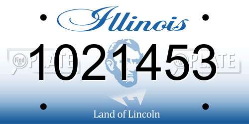 1021453 Illinois License Plate