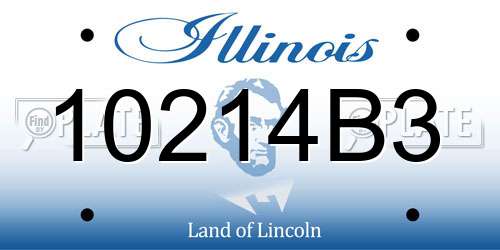 10214B3 Illinois License Plate