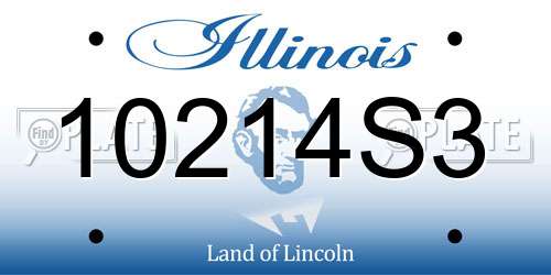 10214S3 Illinois License Plate