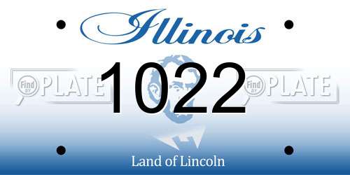 1022 Illinois License Plate