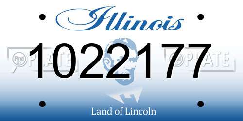 1022177 Illinois License Plate