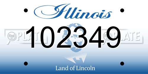 102349 Illinois License Plate