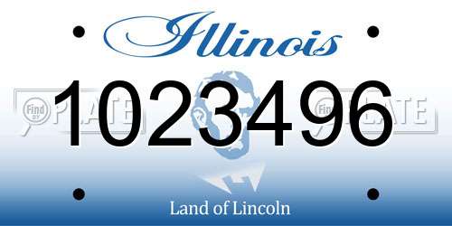 1023496 Illinois License Plate