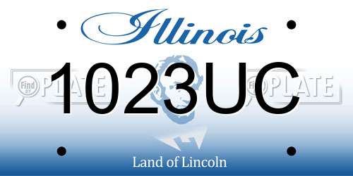 1023UC Illinois License Plate
