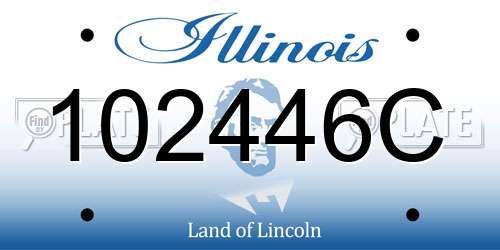 102446C Illinois License Plate