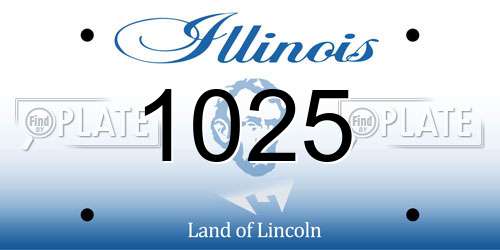 1025 Illinois License Plate