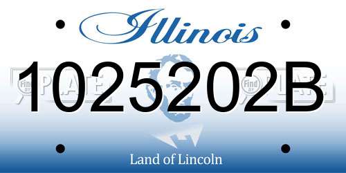 1025202B Illinois License Plate