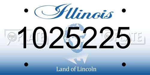 1025225 Illinois License Plate